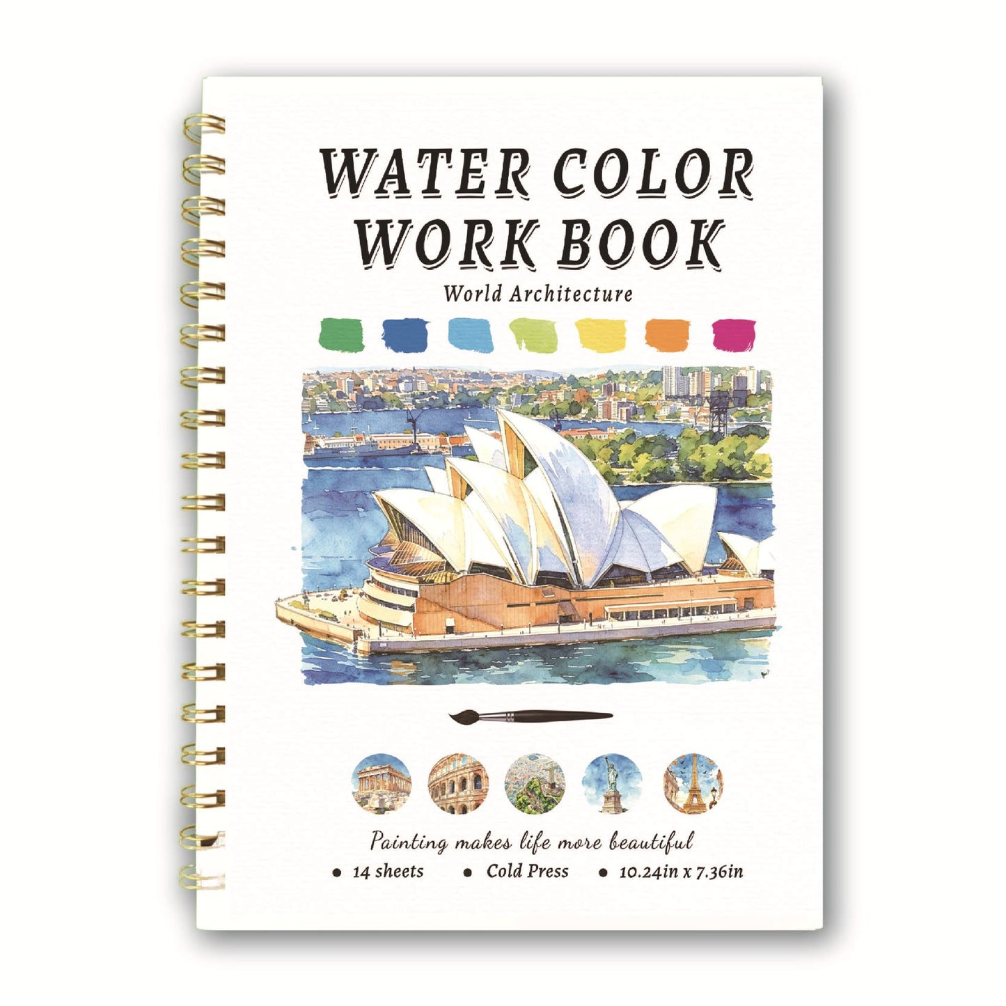 Watercolor Sketchbook 200gsm - Beginner Painting Book