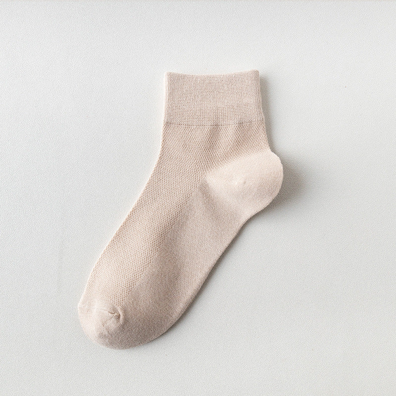 Men's Cotton Ankle Socks - Breathable 6-Pack