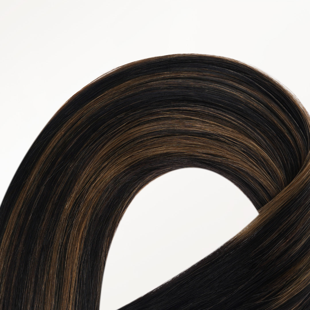 Natural Black Balayage (1B/6/1B) Micro Link Tip Hair Extensions