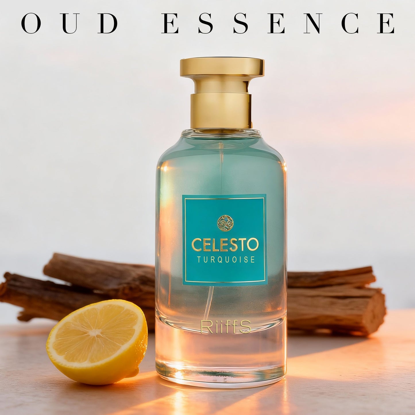 RIIFFS Celesto Turquoise Cologne for Men Warm Spicy Gourmand 3.4 Fl Oz Eau de Parfum Perfume for Men