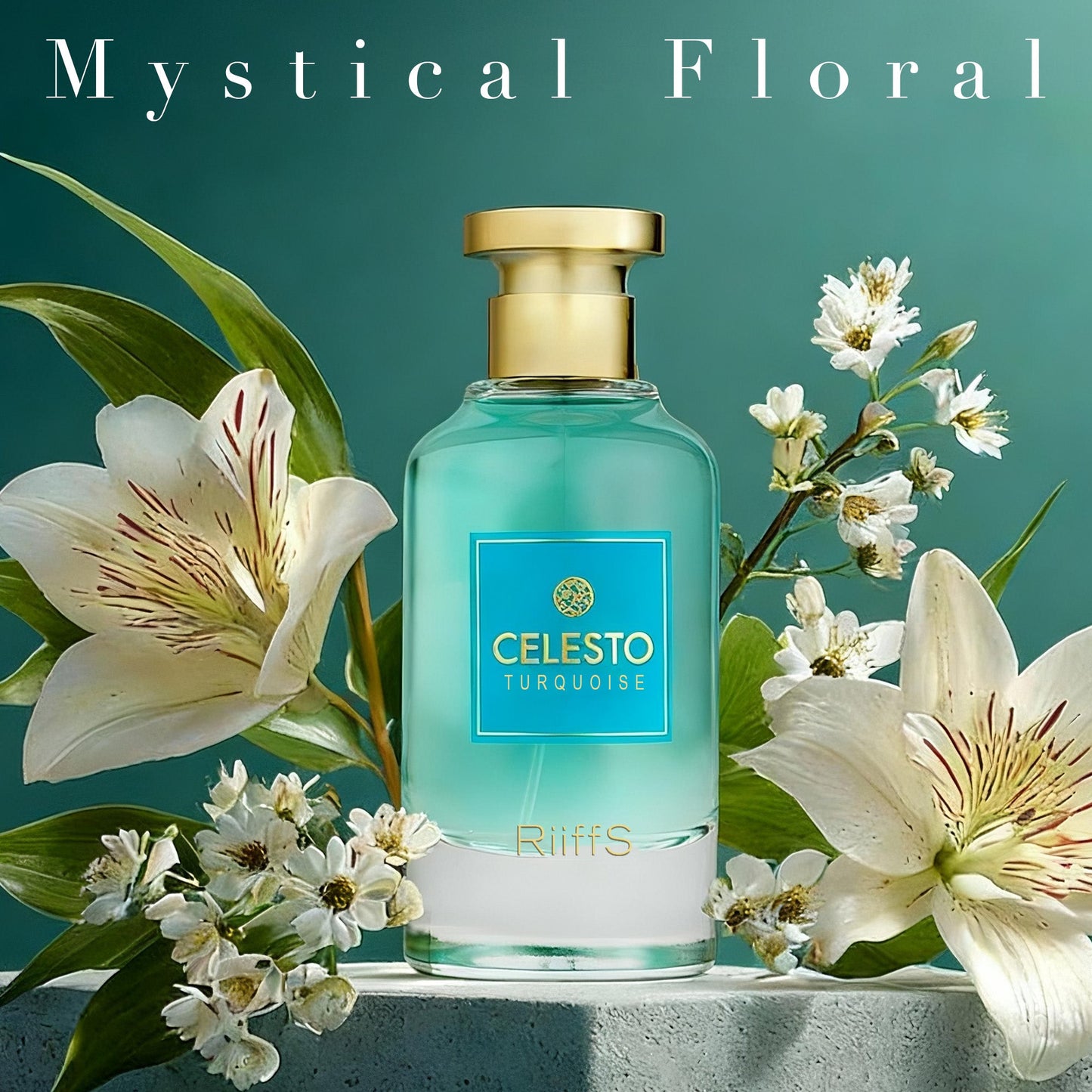 RIIFFS Celesto Turquoise Cologne for Men Warm Spicy Gourmand 3.4 Fl Oz Eau de Parfum Perfume for Men