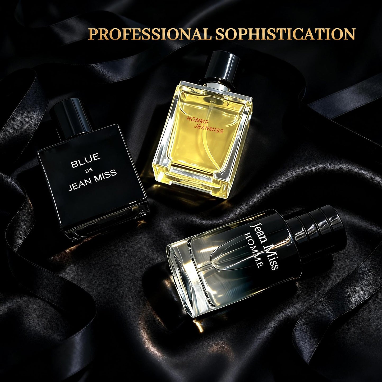 JEAN MISS Black Men's Cologne Set 30ml x 3 Eau de Parfum