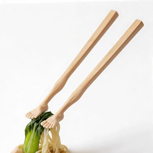 Foot Chopsticks with Straw - Novelty Gag Gift
