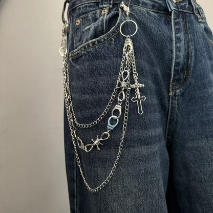 Punk Metal Chain Waist Belt - Unisex Streetwear