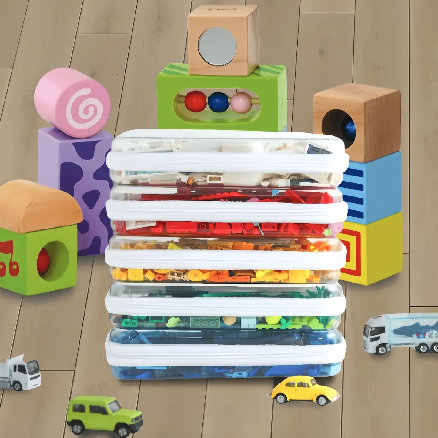 Clear Zipper Storage Bags Set - Multi-Size Waterproof Travel Organizer