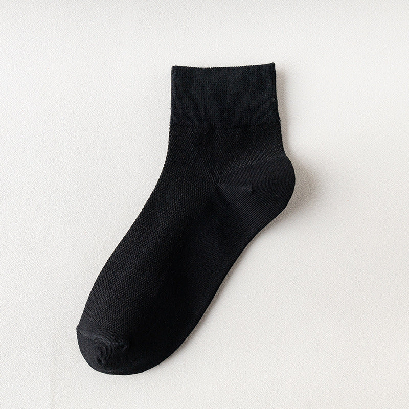 Men's Cotton Ankle Socks - Breathable 6-Pack