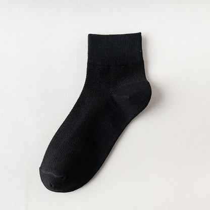 Men's Cotton Ankle Socks - Breathable 6-Pack