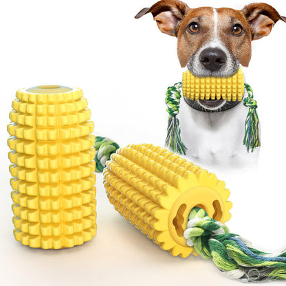Dog Corn Squeaky Toy & Toothbrush Set