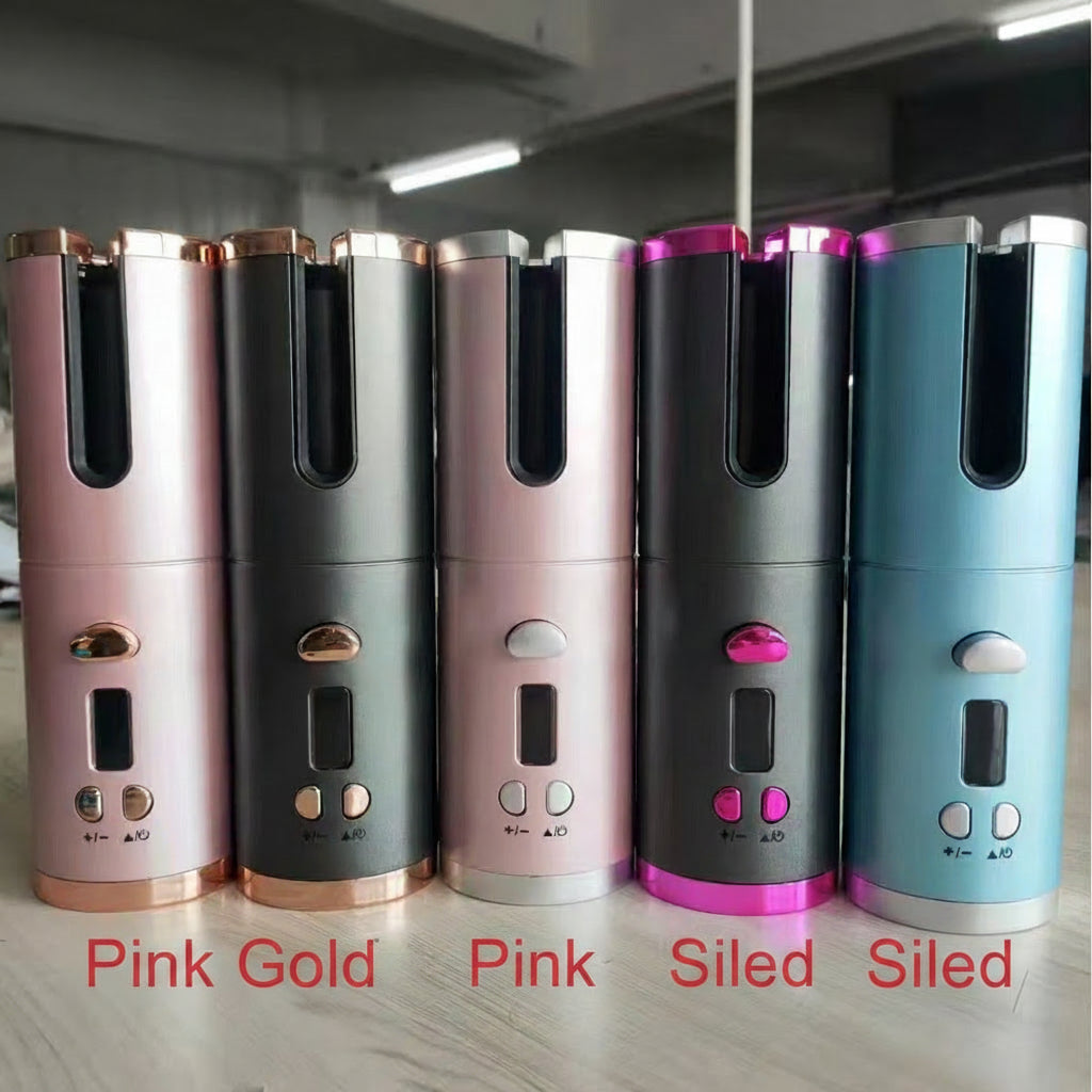 USB Cordless Curling Iron - Auto Rotating Hair Curler