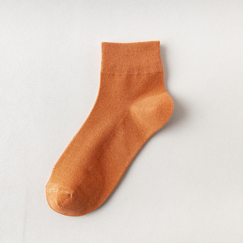 Men's Cotton Ankle Socks - Breathable 6-Pack