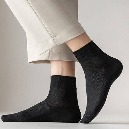 Men's Cotton Ankle Socks - Breathable 6-Pack