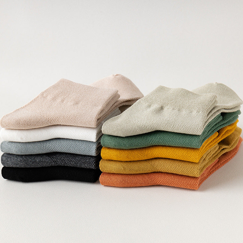 Men's Cotton Ankle Socks - Breathable 6-Pack