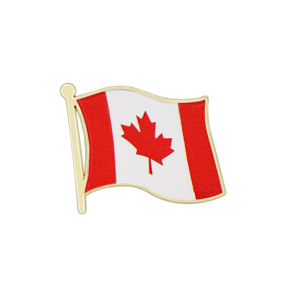 World Flag Country Lapel Pin - Enamel Metal Brooch International