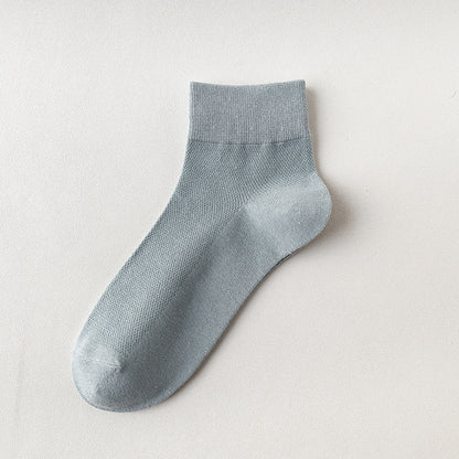 Men's Cotton Ankle Socks - Breathable 6-Pack