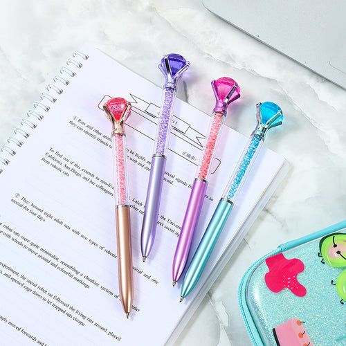 Diamond Crystal Ballpoint Pen - Glitter Sparkle Retractable Ink