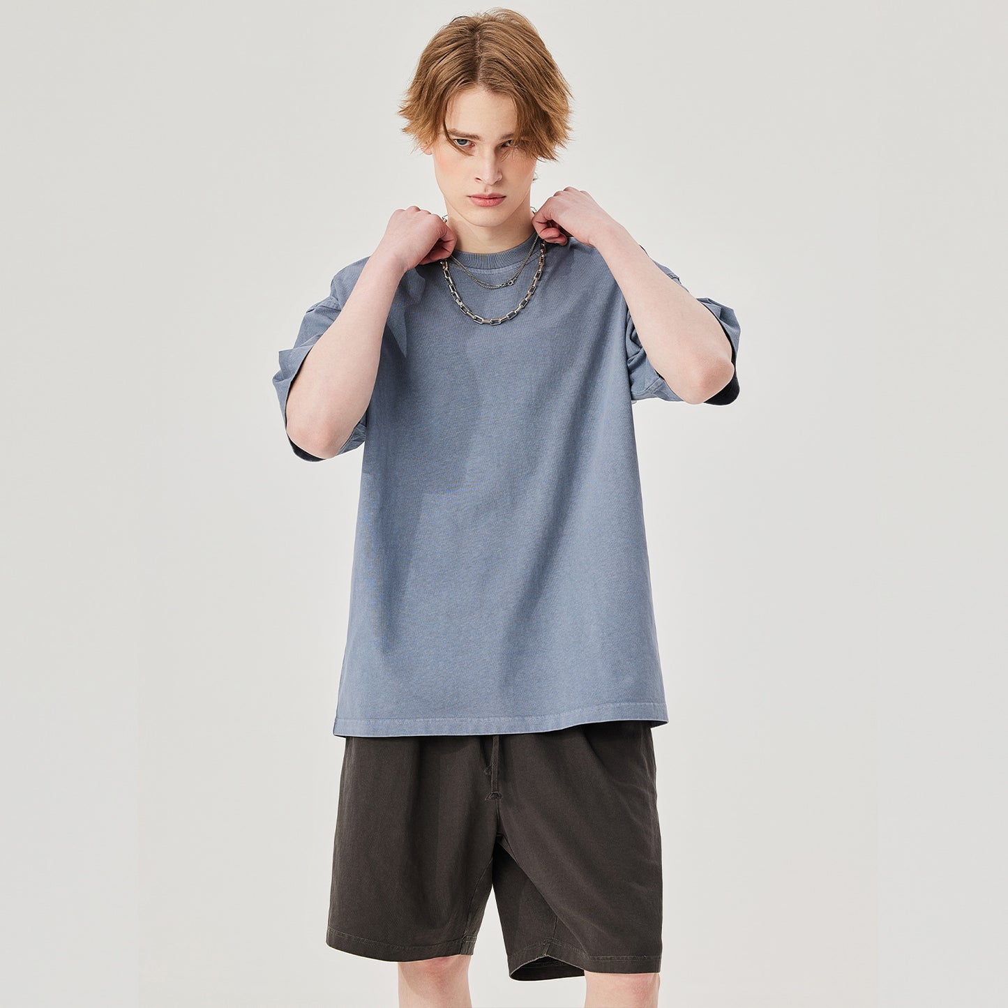 Men's 250GSM Washed Heavyweight T-Shirt - Vintage Look