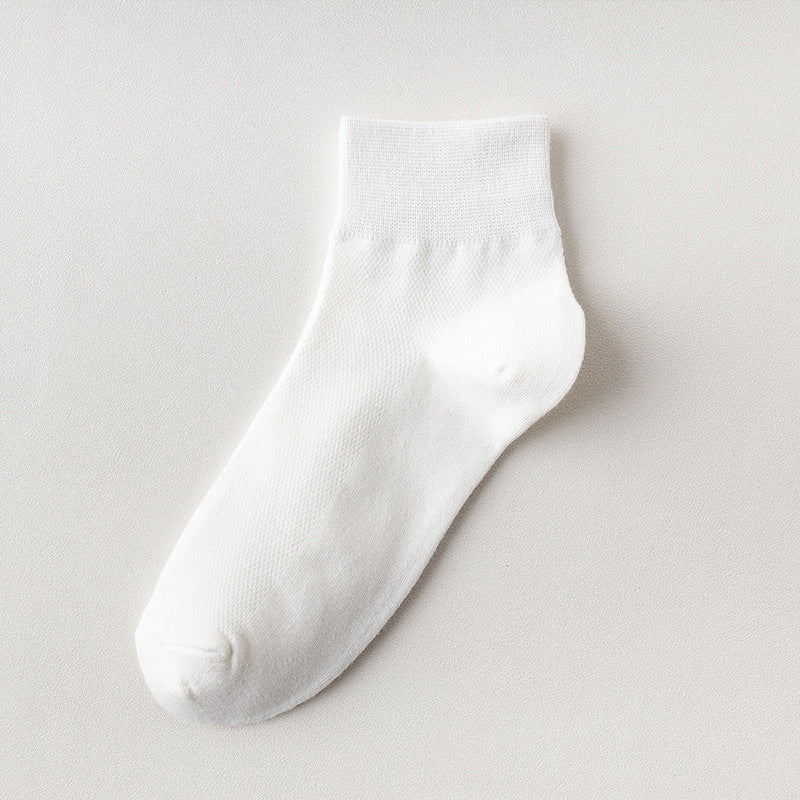Men's Cotton Ankle Socks - Breathable 6-Pack