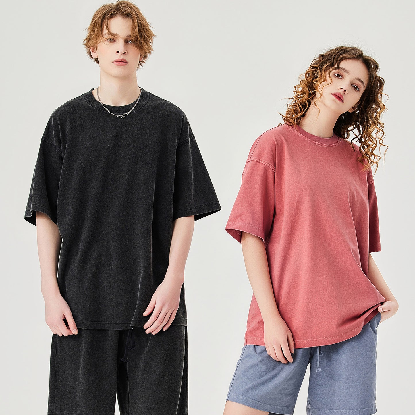 Men's 250GSM Washed Heavyweight T-Shirt - Vintage Look