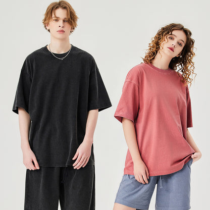 Men's 250GSM Washed Heavyweight T-Shirt - Vintage Look