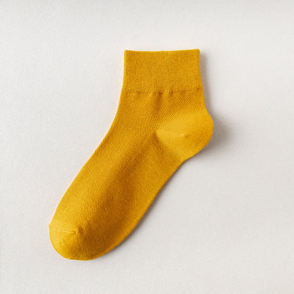Men's Cotton Ankle Socks - Breathable 6-Pack