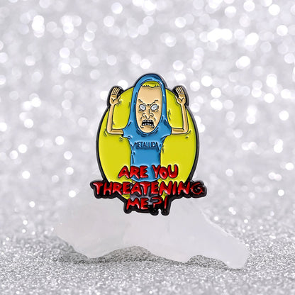 Cartoon Character Metal Pin Badge - Funny Enamel Brooch
