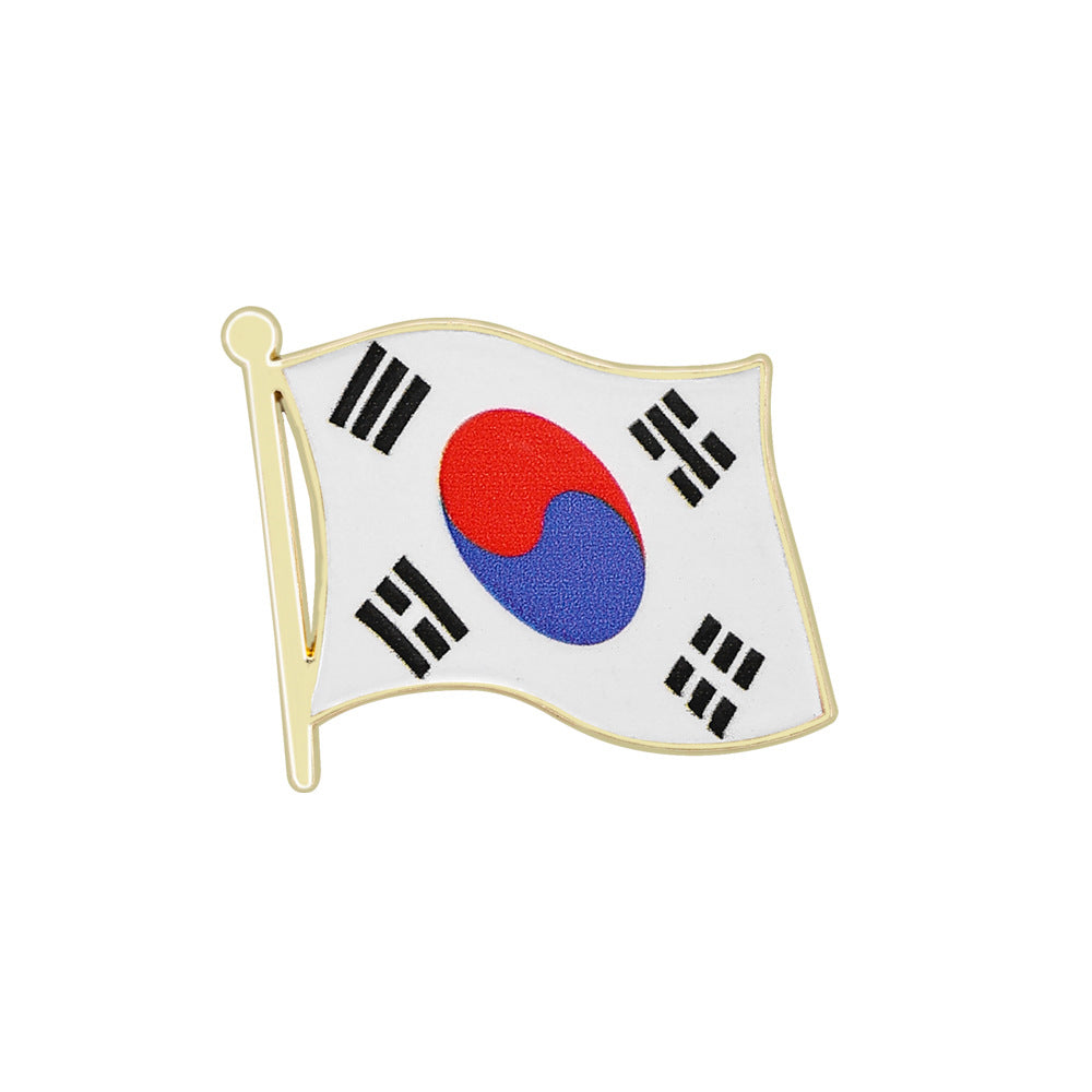 World Flag Country Lapel Pin - Enamel Metal Brooch International