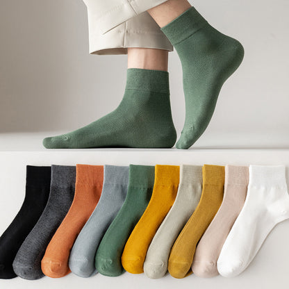 Men's Cotton Ankle Socks - Breathable 6-Pack