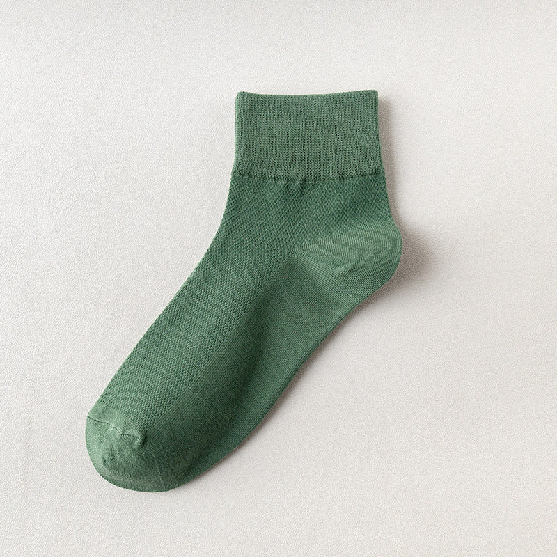 Men's Cotton Ankle Socks - Breathable 6-Pack