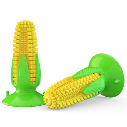 Dog Corn Squeaky Toy & Toothbrush Set