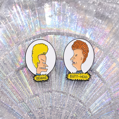 Cartoon Character Metal Pin Badge - Funny Enamel Brooch