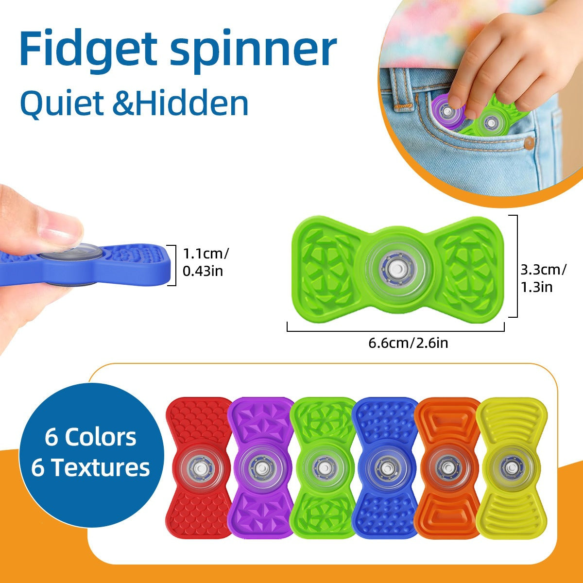 Silicone Sensory Fidget Spinner - Stress Relief Toy