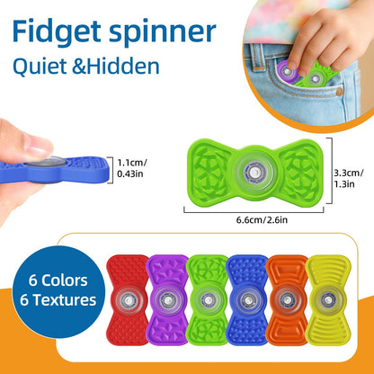Silicone Sensory Fidget Spinner - Stress Relief Toy