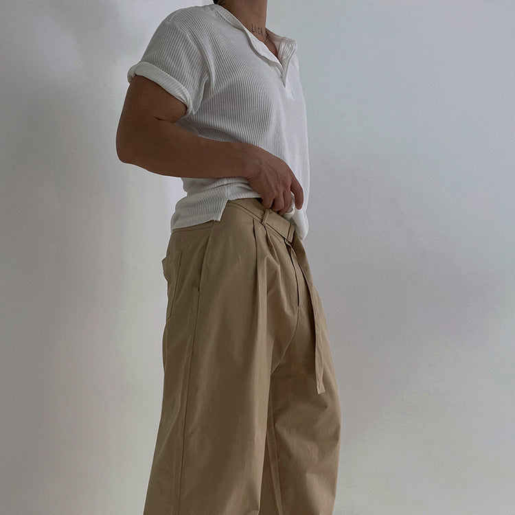 Men's Henley Short Sleeve T-Shirt - Casual Everyday Tee