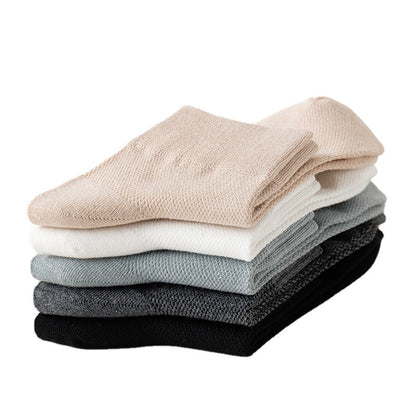 Men's Cotton Ankle Socks - Breathable 6-Pack