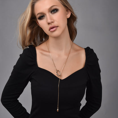Geometric Hollow Necklace - Irregular Cutout Collarbone Chain