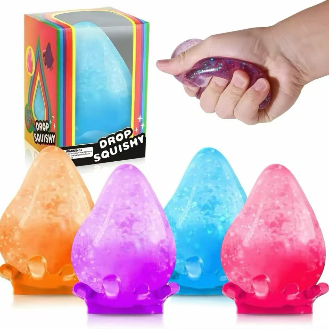 Stress Relief Sensory Toy - Needoh Style Squishy Ice Cube Jelly