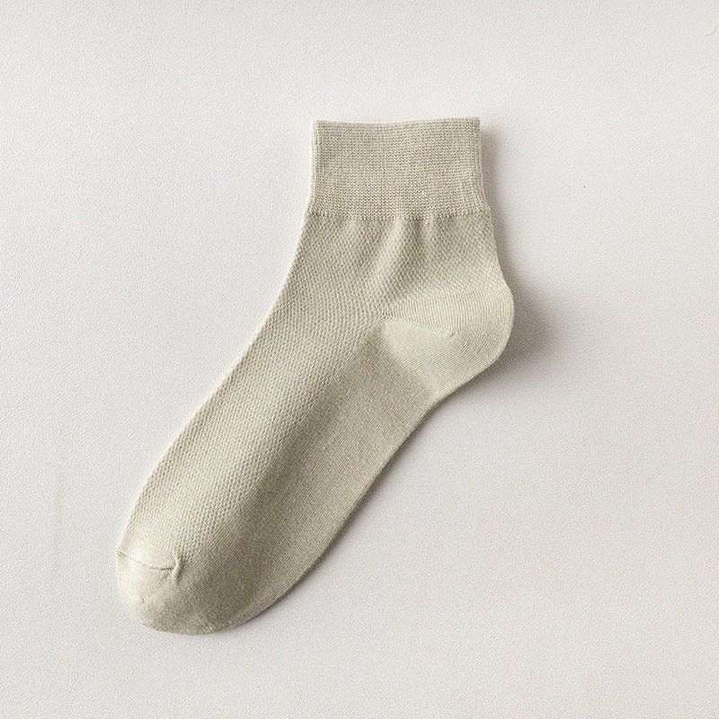 Men's Cotton Ankle Socks - Breathable 6-Pack