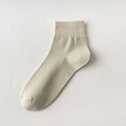 Men's Cotton Ankle Socks - Breathable 6-Pack