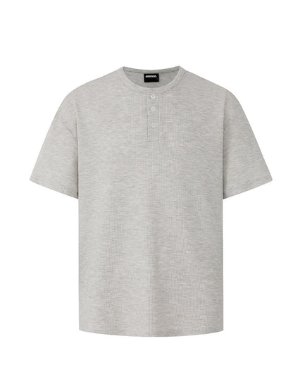 Men's Henley Short Sleeve T-Shirt - Casual Everyday Tee