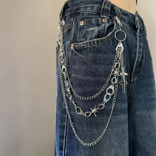 Punk Metal Chain Waist Belt - Unisex Streetwear