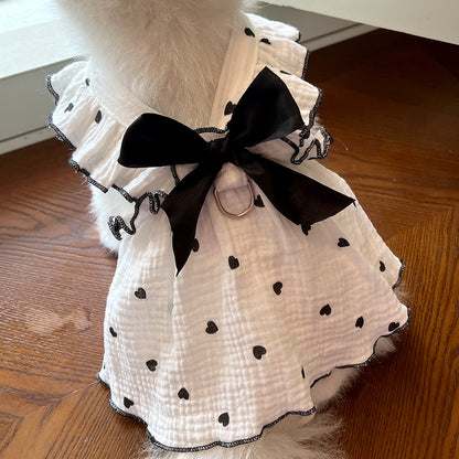 Pet Heart Print Dress - Dog & Cat Clothing