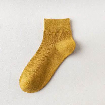 Men's Cotton Ankle Socks - Breathable 6-Pack