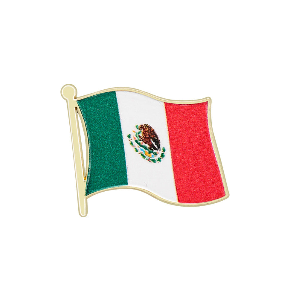 World Flag Country Lapel Pin - Enamel Metal Brooch International