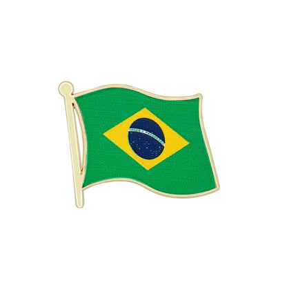 World Flag Country Lapel Pin - Enamel Metal Brooch International