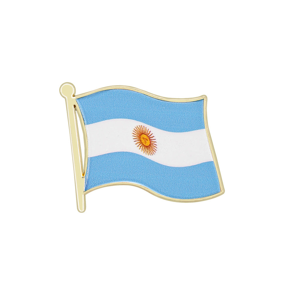 World Flag Country Lapel Pin - Enamel Metal Brooch International