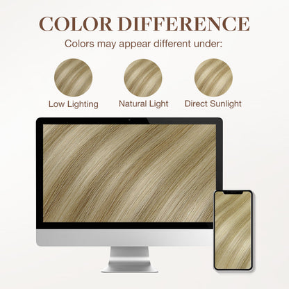 Light Blonde Highlights (16/22A) Genius Tape Weft Hair Extensions 60g [Clearance]