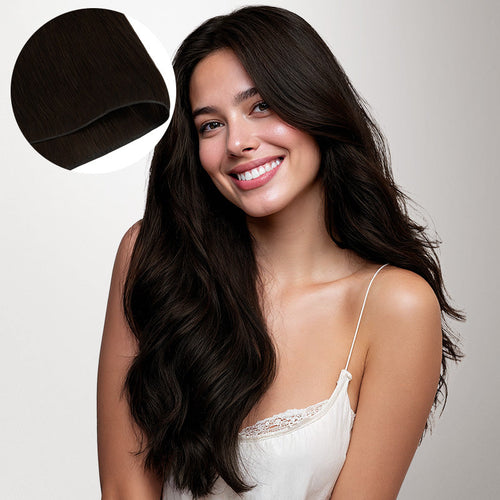 Dark Brown (2) Genius Weft Hair Extensions (100-120g) [Clearance]