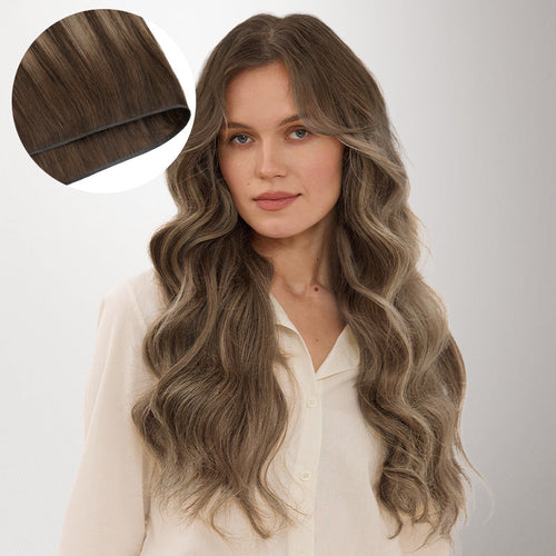 Honey Blonde Balayage (4/26/4) Genius Weft Hair Extensions (100-120g) [Clearance]