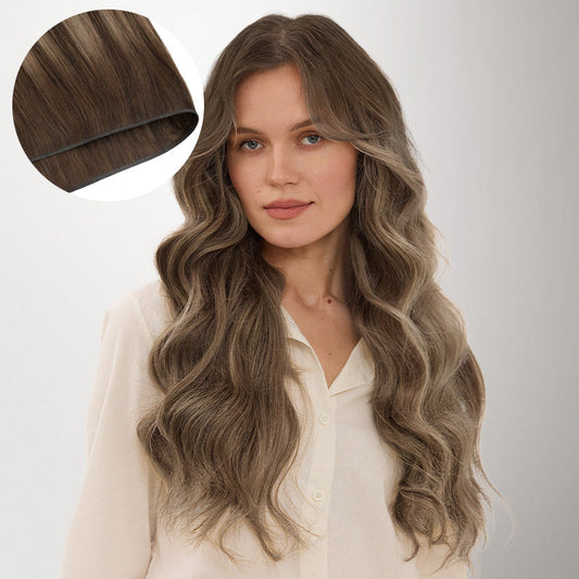 Honey Blonde Balayage (4/26/4) Genius Weft Hair Extensions (100-120g) [Clearance]