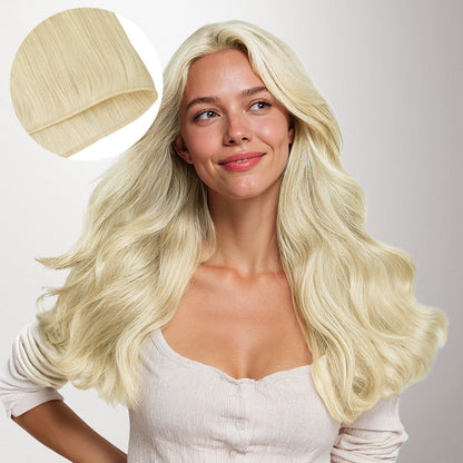 Platinum Blonde (60A) Genius Weft Hair Extensions (100-120g) [Clearance]
